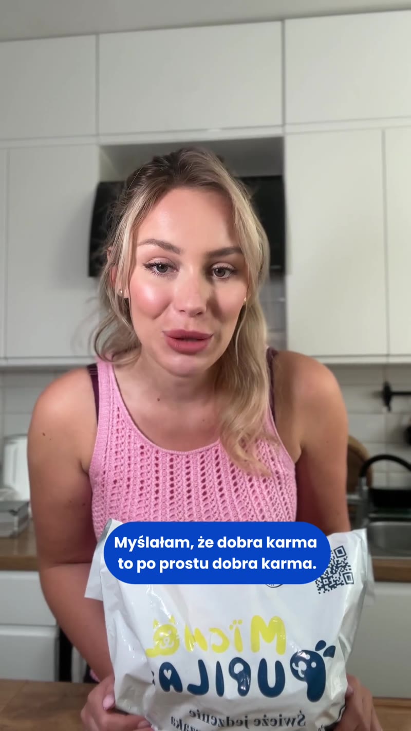 Micha Pupila — świeża karma dla psa, UGC